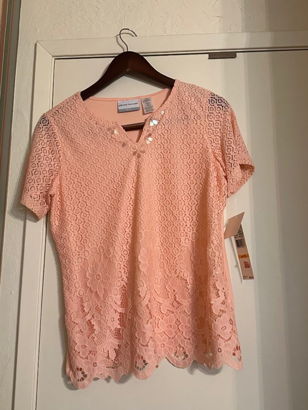 Alfred Dunner pink top, petite small